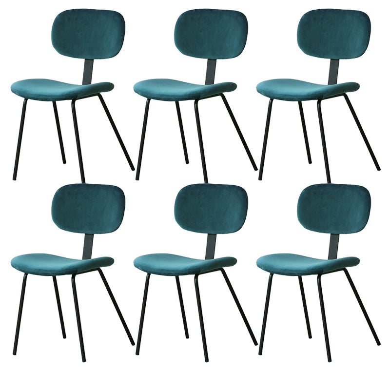 Contemporary Kitchen Side Chair Velvet Armless Dining Chairs