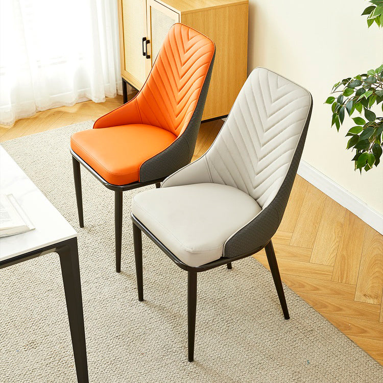 Kitchen Upholstered Dining Side Chair PU Leather Dining Chairs