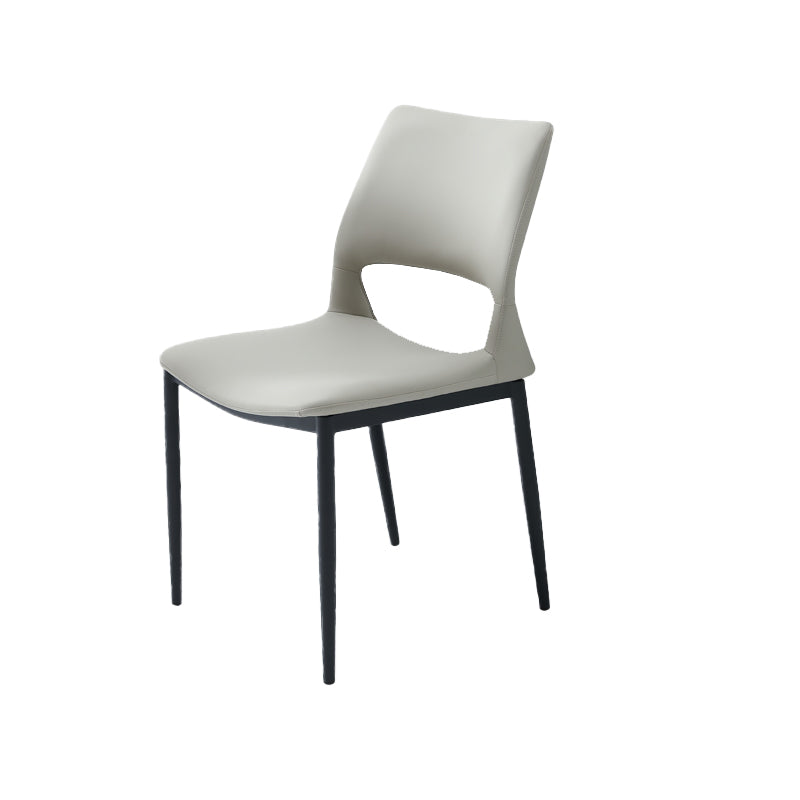 Industrial Kitchen Dining Side Chair Open Back Metal Side Chair