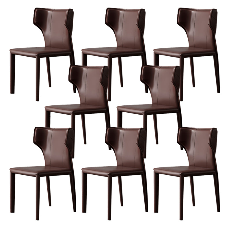 Modern Indoor Dining Room Chair Wingback Upholstered Side Chair