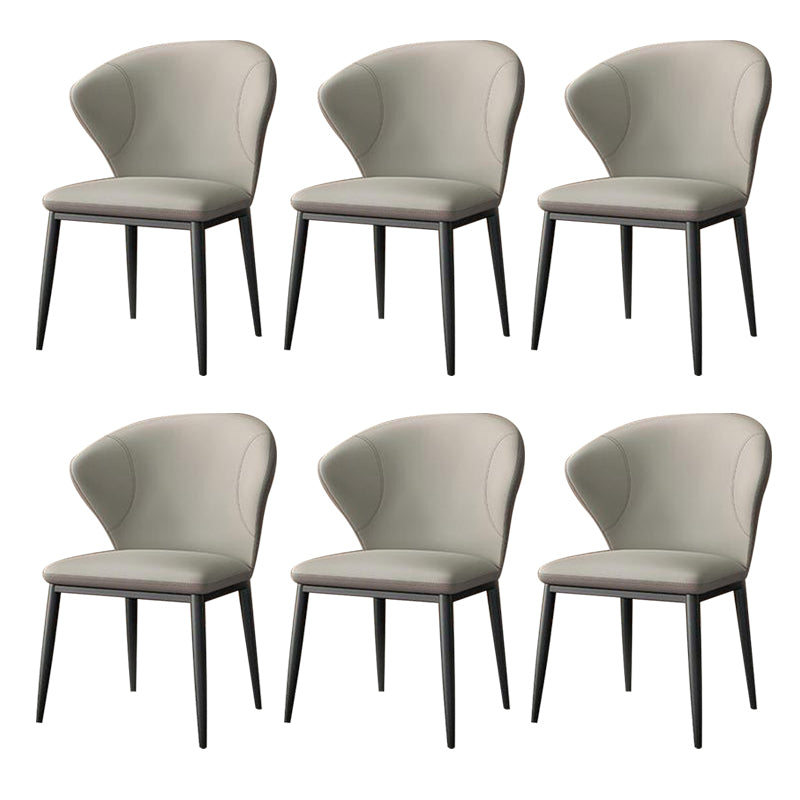 Dining Room Armless Dining Chairs Upholstered Wingback Side Chair