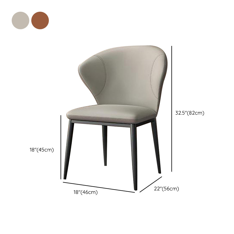 Dining Room Armless Dining Chairs Upholstered Wingback Side Chair