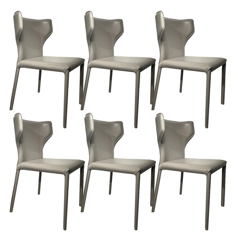 Contemporary Kitchen Wingback Side Chair Armless Dining Chairs
