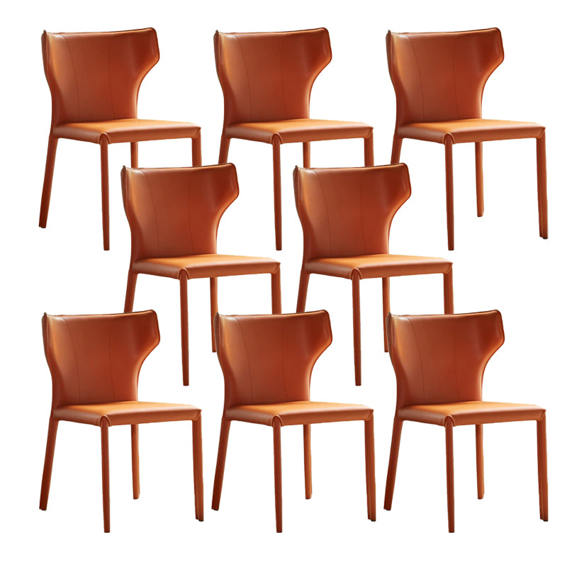 Contemporary Kitchen Wingback Side Chair Armless Dining Chairs