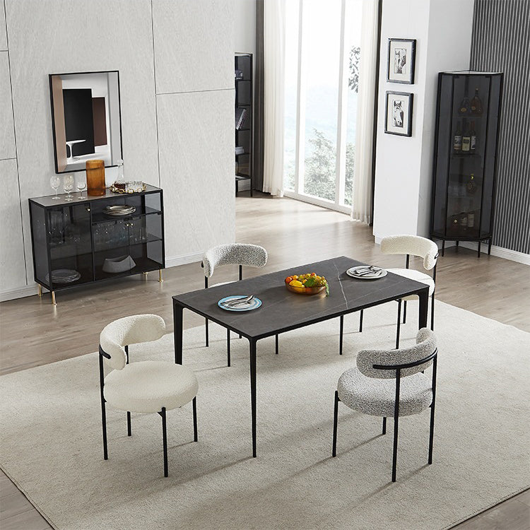 Contemporary Dining Accent Chair Armless Chair with Upholstered