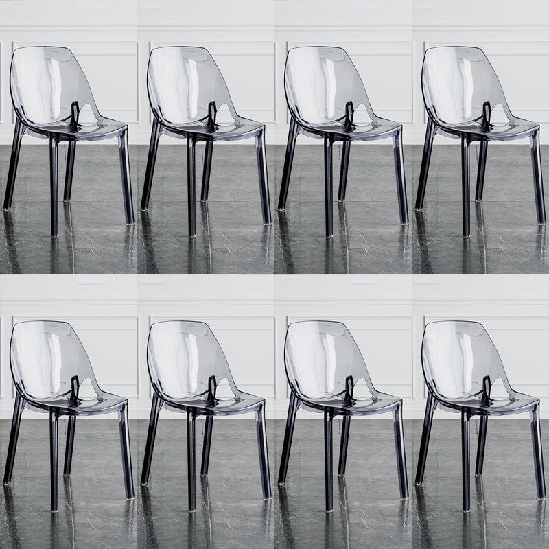 Indoor-Outdoor Plastic Side Chair Stacking Dining Accent Chair