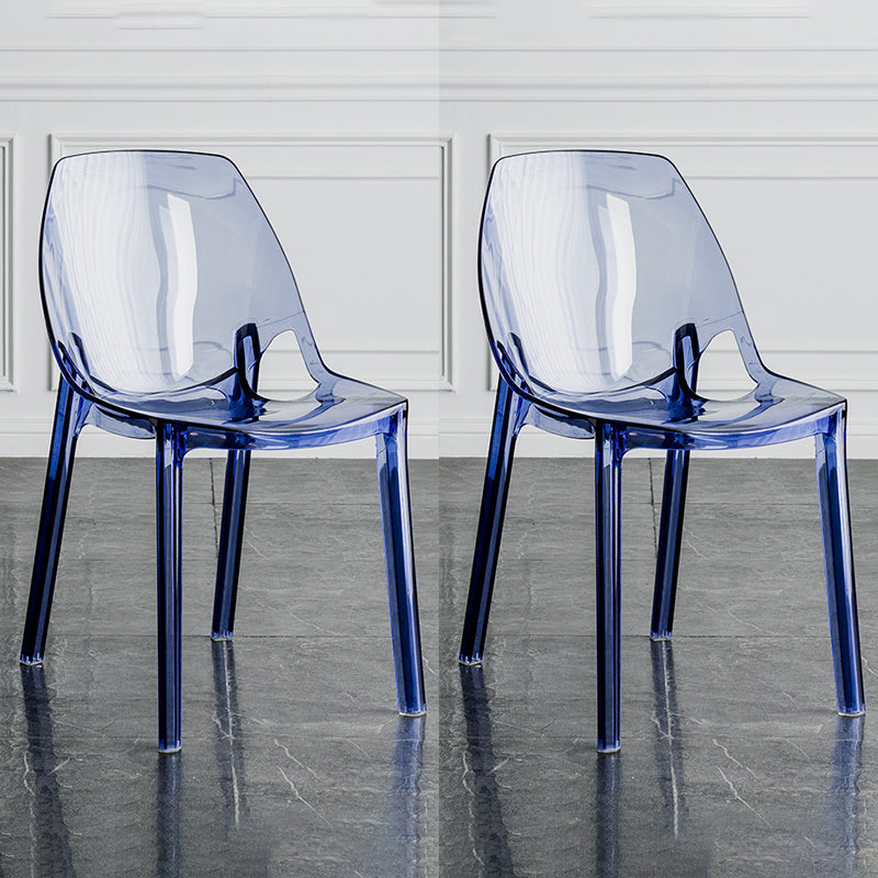 Indoor-Outdoor Plastic Side Chair Stacking Dining Accent Chair
