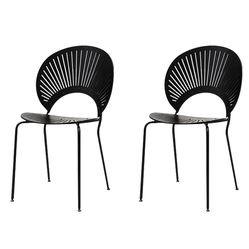 Open Back Dining Side Chair Armless Contemporary Kitchen Dining Chairs