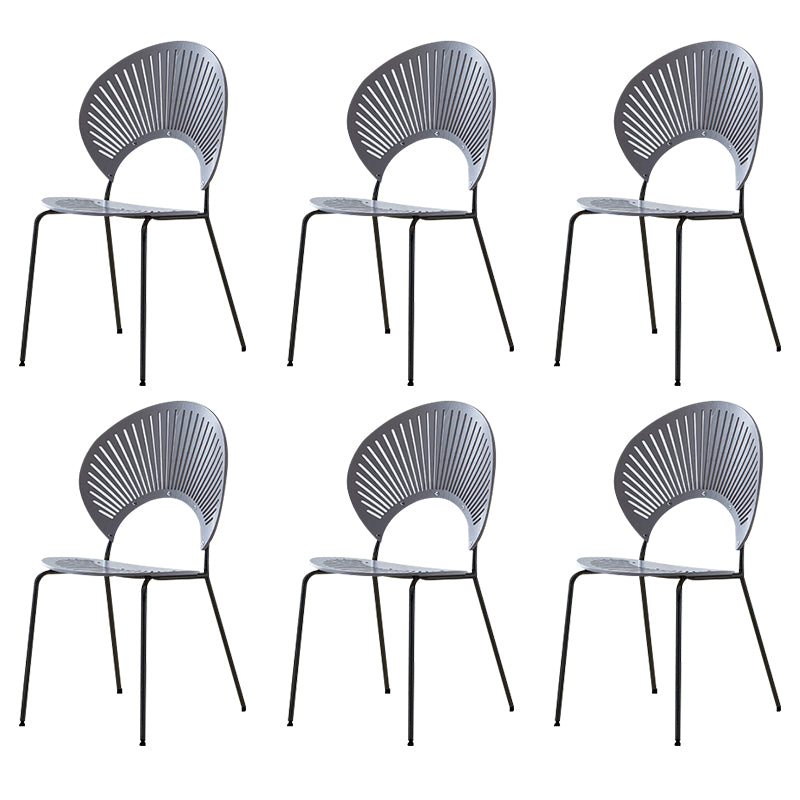 Open Back Dining Side Chair Armless Contemporary Kitchen Dining Chairs