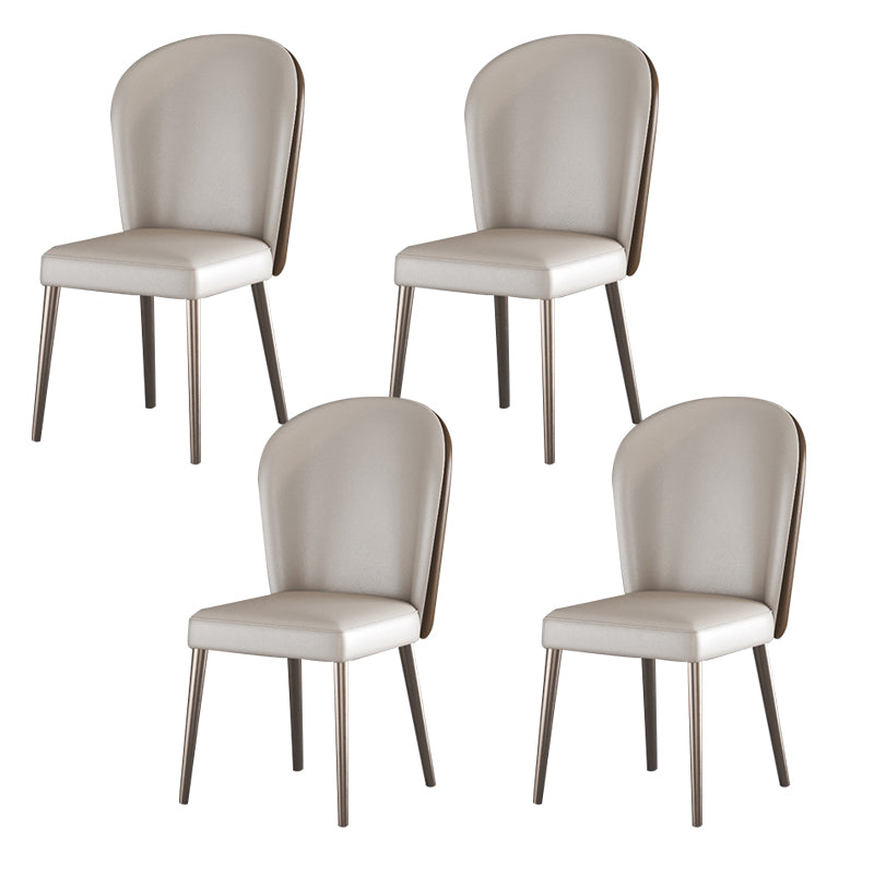 Glam Upholstered Parsons Dining Chairs Dining Room Armless Chair