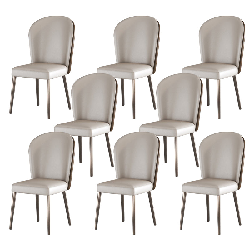 Glam Upholstered Parsons Dining Chairs Dining Room Armless Chair