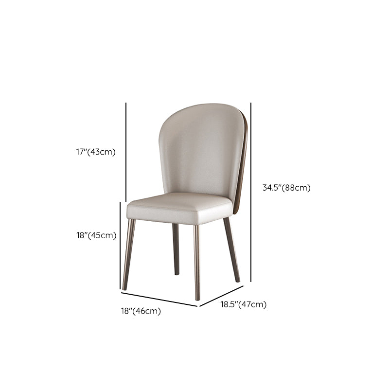 Glam Upholstered Parsons Dining Chairs Dining Room Armless Chair