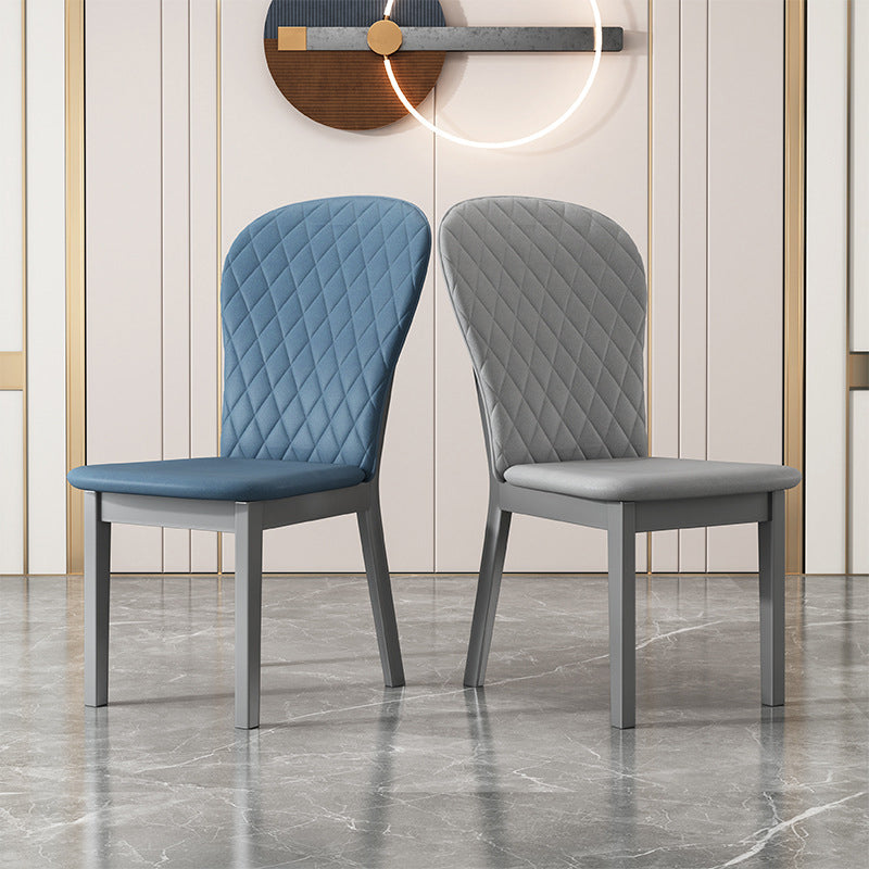 Wood Industrial Indoor-Outdoor Side Chair Parsons Armless Chair