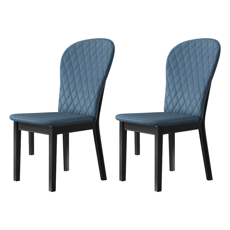 Wood Industrial Indoor-Outdoor Side Chair Parsons Armless Chair