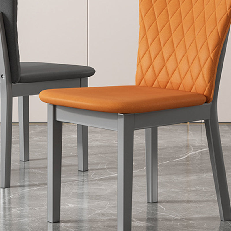 Wood Industrial Indoor-Outdoor Side Chair Parsons Armless Chair