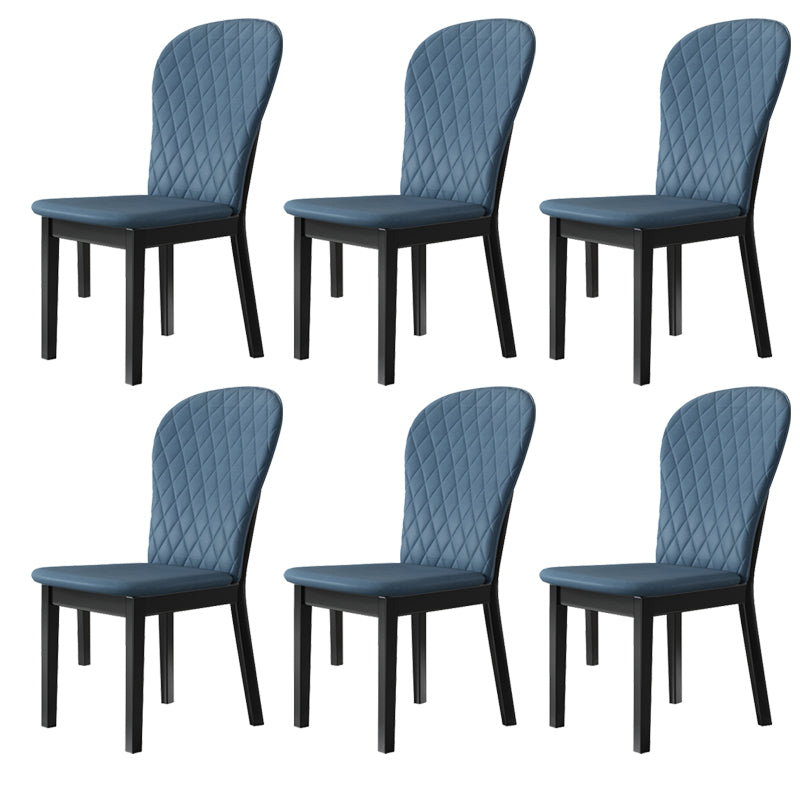 Wood Industrial Indoor-Outdoor Side Chair Parsons Armless Chair