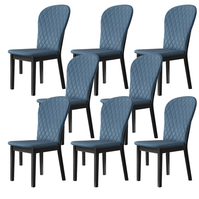 Wood Industrial Indoor-Outdoor Side Chair Parsons Armless Chair