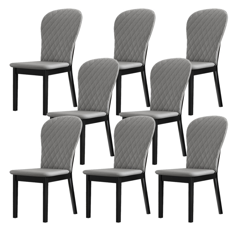 Wood Industrial Indoor-Outdoor Side Chair Parsons Armless Chair