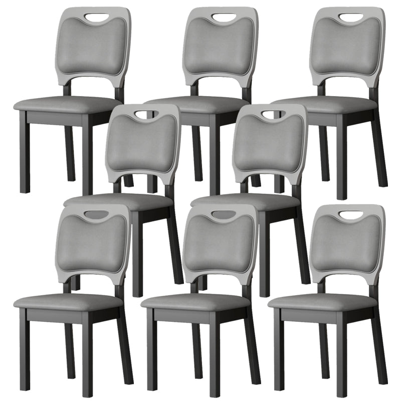 Wood Industrial Indoor-Outdoor Side Chair Open Back Dining Side Chair