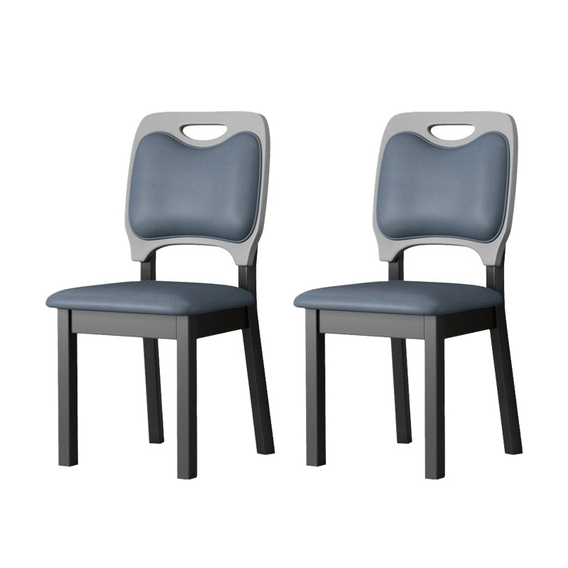 Wood Industrial Indoor-Outdoor Side Chair Open Back Dining Side Chair