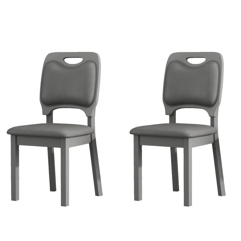 Wood Industrial Indoor-Outdoor Side Chair Open Back Dining Side Chair