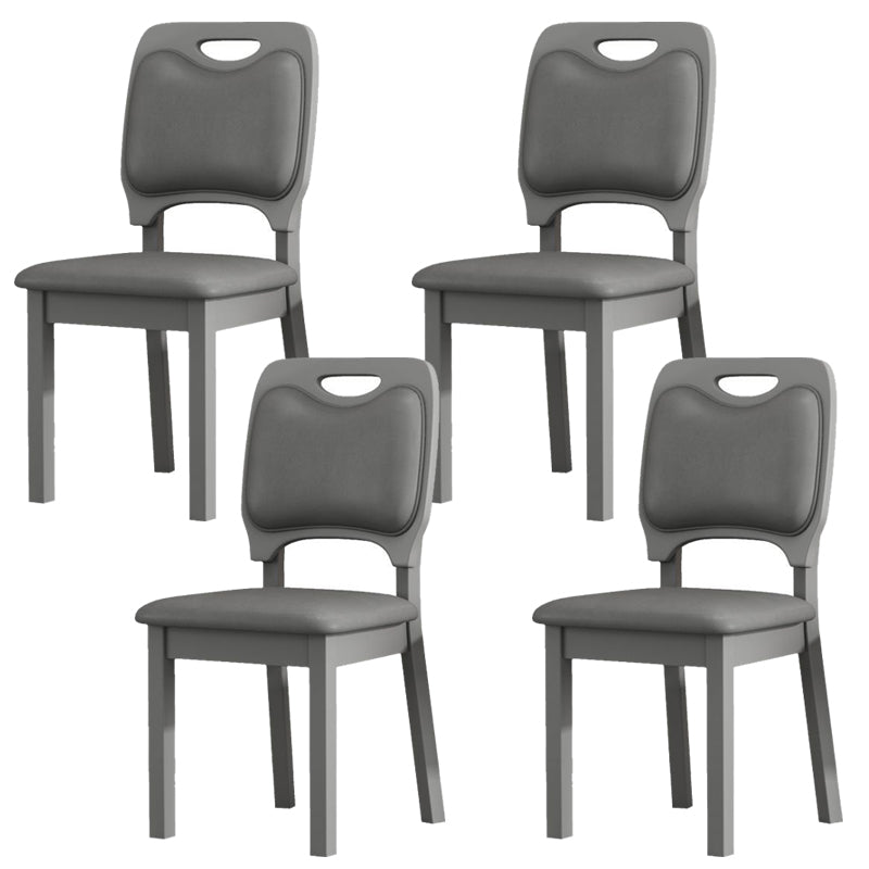 Wood Industrial Indoor-Outdoor Side Chair Open Back Dining Side Chair