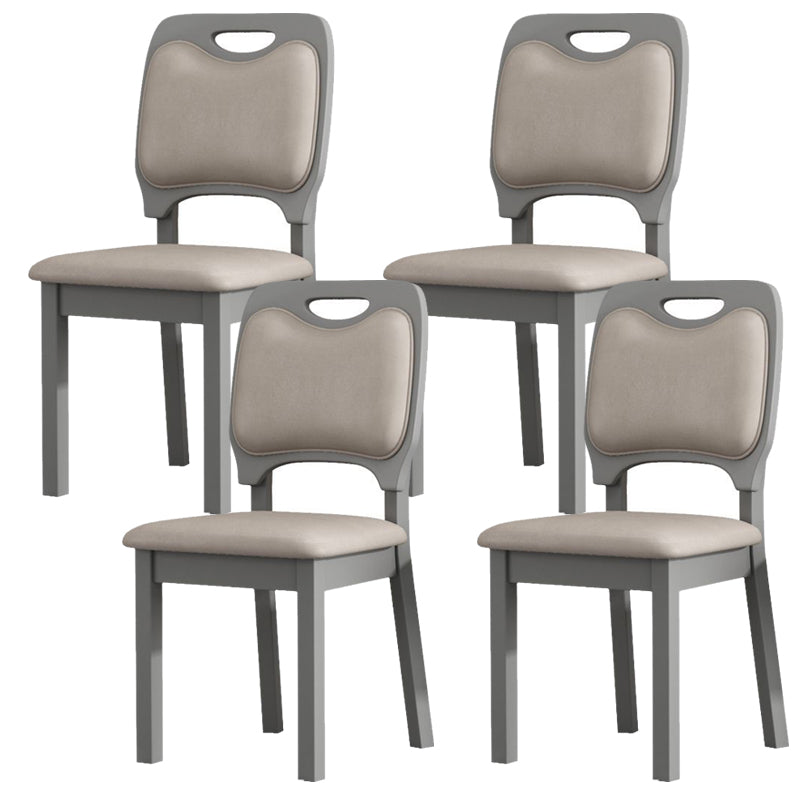 Wood Industrial Indoor-Outdoor Side Chair Open Back Dining Side Chair