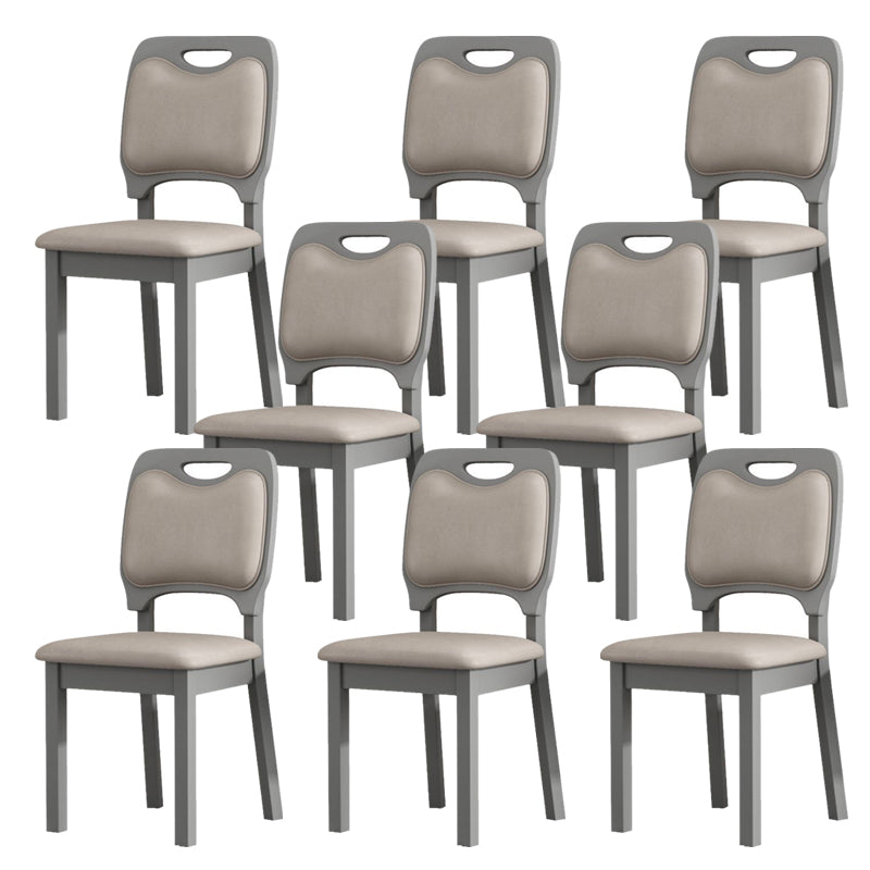 Wood Industrial Indoor-Outdoor Side Chair Open Back Dining Side Chair