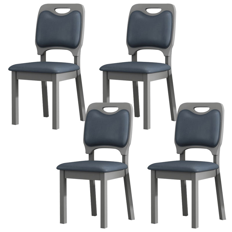 Wood Industrial Indoor-Outdoor Side Chair Open Back Dining Side Chair