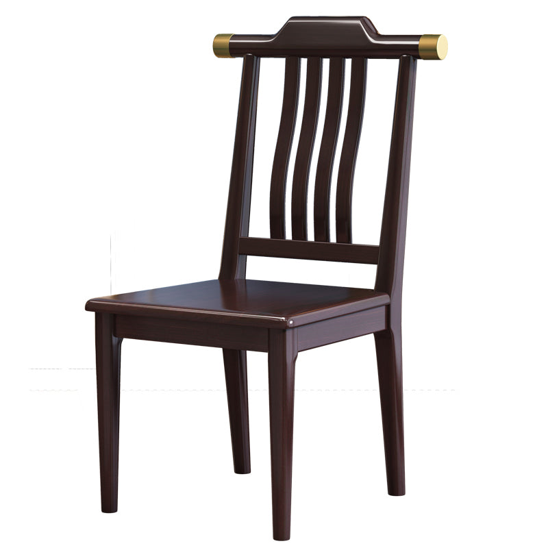 Wood Modern Patio Side Chair Slat Back Side Chair for Home Use