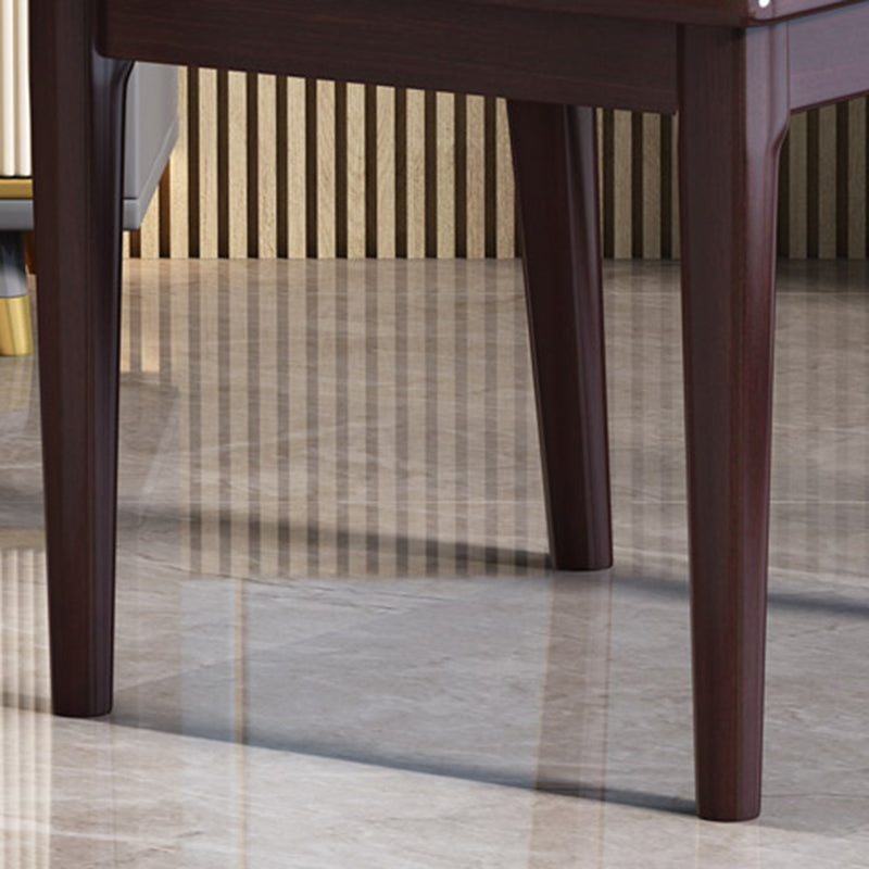 Wood Modern Patio Side Chair Slat Back Side Chair for Home Use