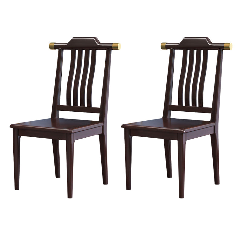 Wood Modern Patio Side Chair Slat Back Side Chair for Home Use