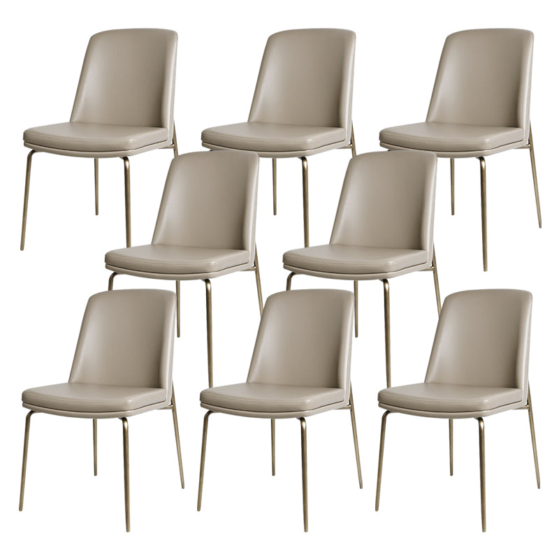Upholstered Armless Dining Chairs Modern Indoor-Outdoor Chair