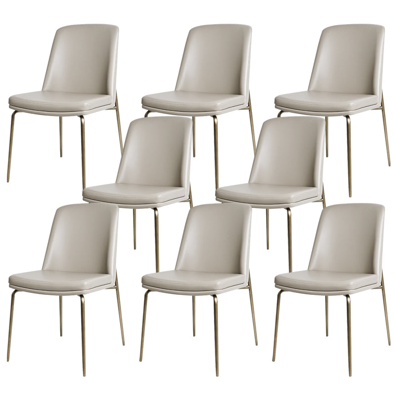 Upholstered Armless Dining Chairs Modern Indoor-Outdoor Chair