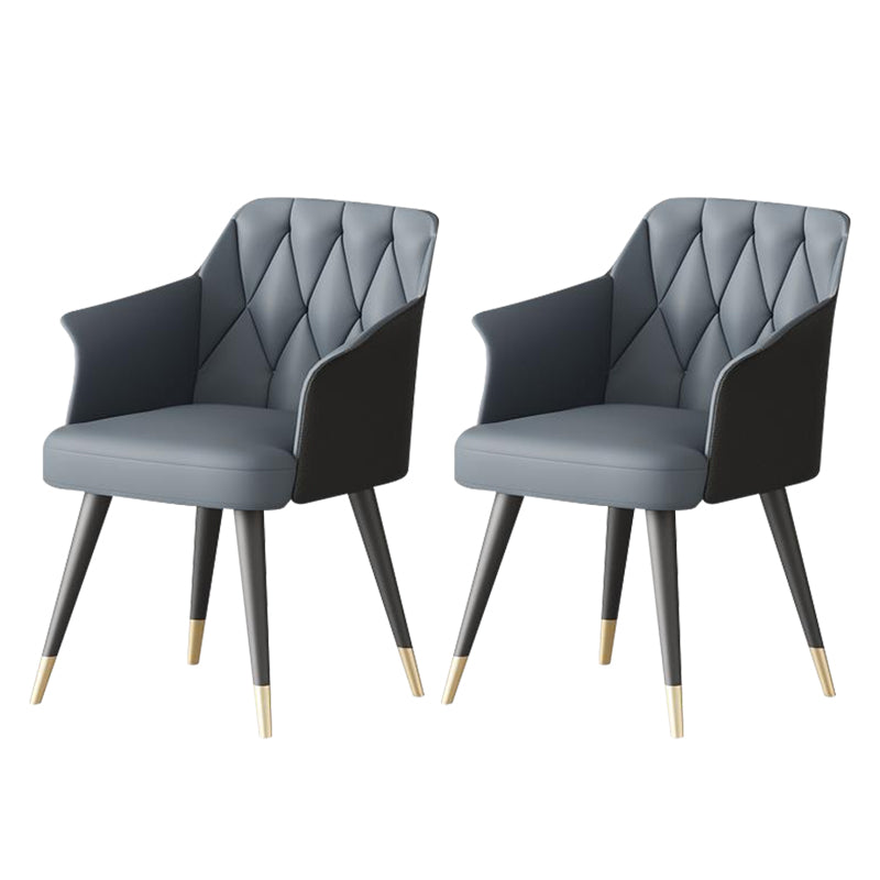 Modern Kitchen Dining Side Chair Faux Leather Upholstered Arm Chair