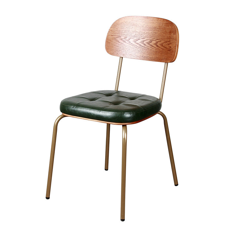 Upholstered Industrial Dining Chair Metal Dining Room Kitchen Chair