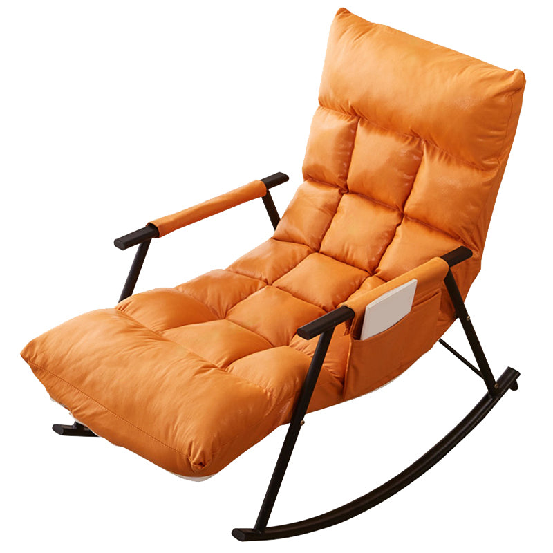 Tufted Cushions Rocker Chair Whole Colored Modern Fabric Rocker Chair in Living Room