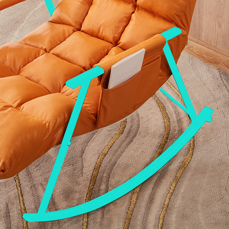 Tufted Cushions Rocker Chair Whole Colored Modern Fabric Rocker Chair in Living Room