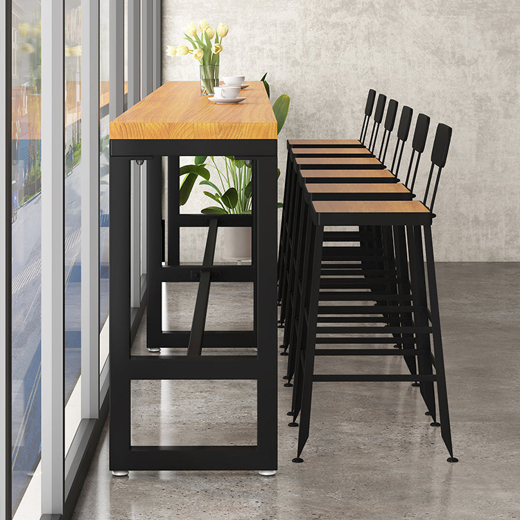 Industrial Style Bar Set 1/4/7/13 Pieces Solid Wood Rectangle Pub Dining Set
