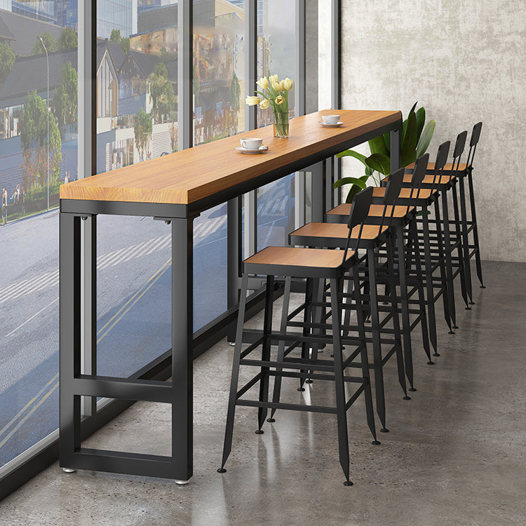 Industrial Style Bar Set 1/4/7/13 Pieces Solid Wood Rectangle Pub Dining Set