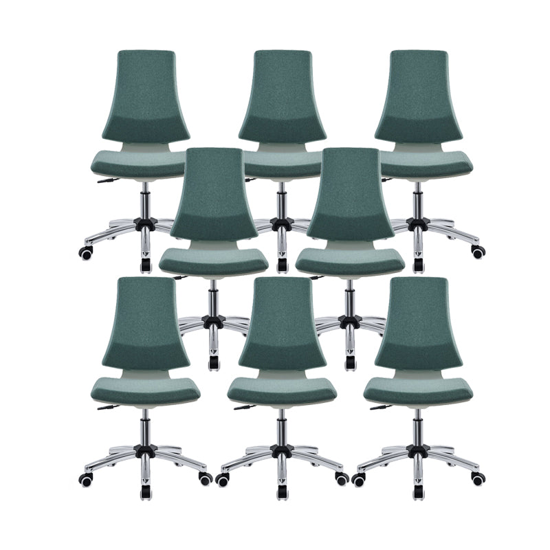 Modern Office Chair Adjustable Seat Height Armless Desk Chair with Wheels