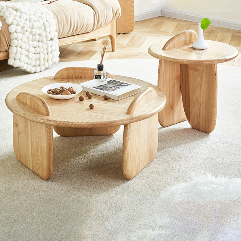 Contemporary Solid Wood Coffee Table Light Wood Coffee Cocktail Table