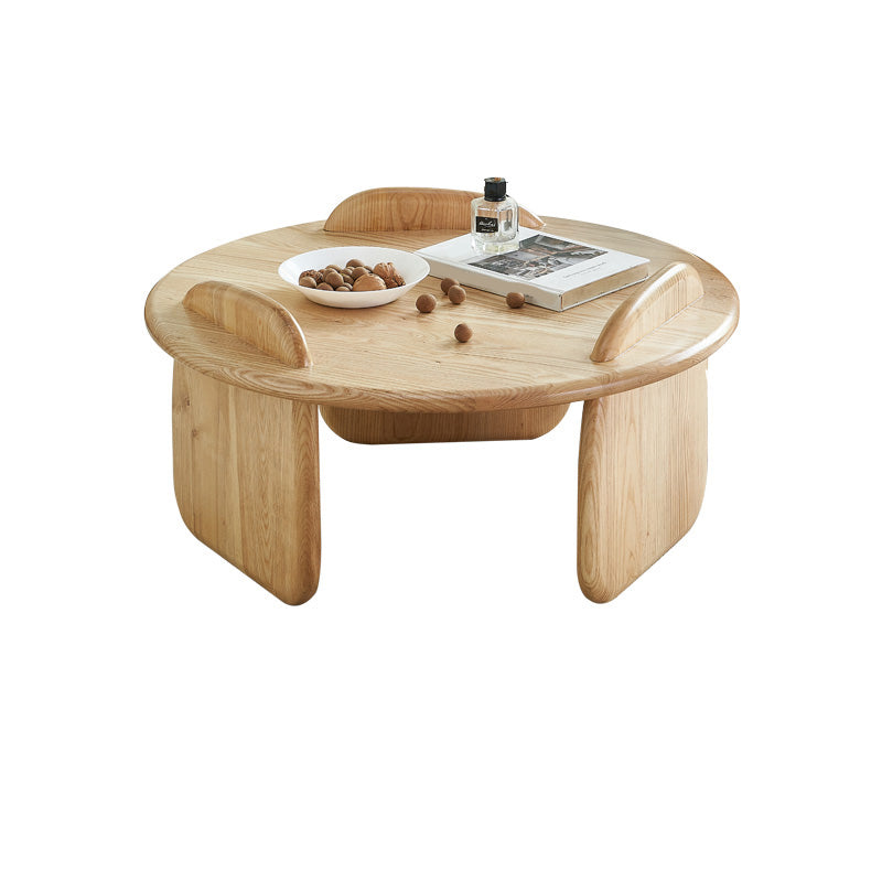 Contemporary Solid Wood Coffee Table Light Wood Coffee Cocktail Table