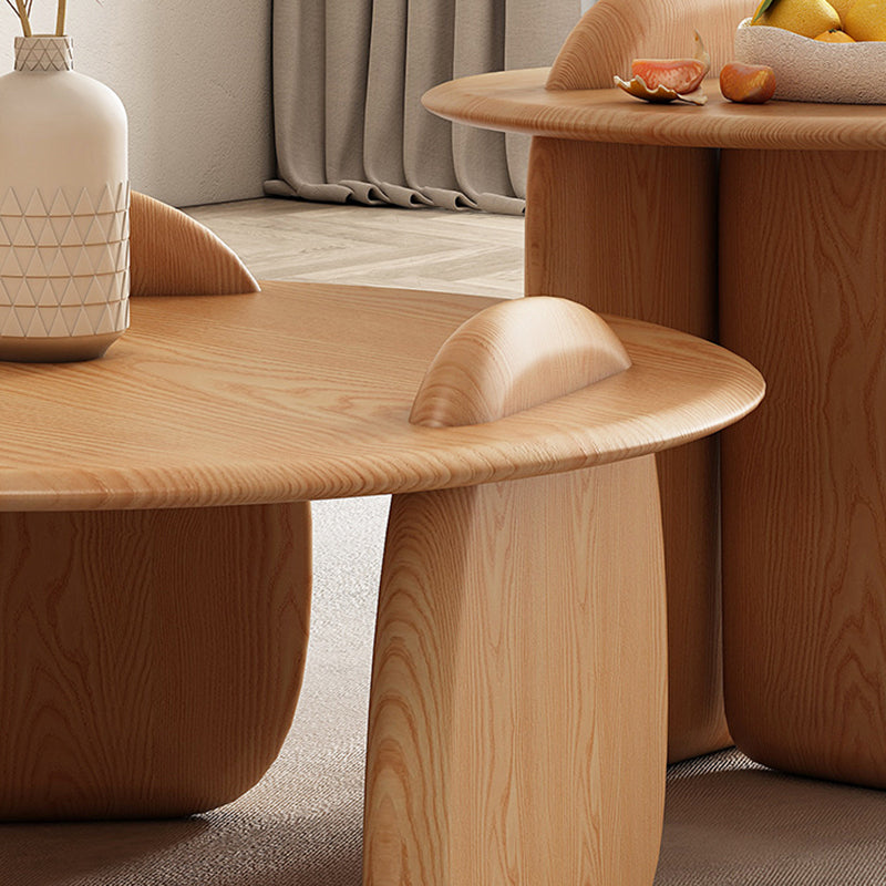 Contemporary Solid Wood Coffee Table Light Wood Coffee Cocktail Table