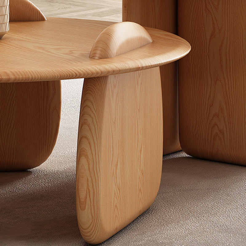 Contemporary Solid Wood Coffee Table Light Wood Coffee Cocktail Table