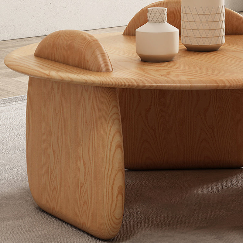 Contemporary Solid Wood Coffee Table Light Wood Coffee Cocktail Table
