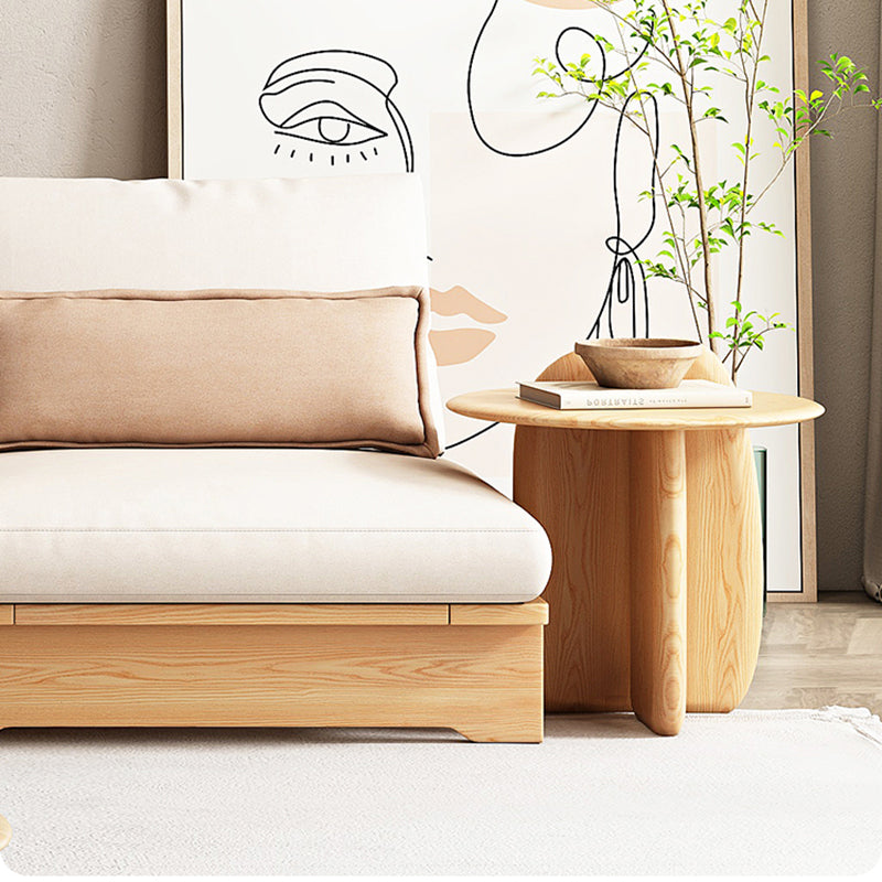 Contemporary Solid Wood Coffee Table Light Wood Coffee Cocktail Table