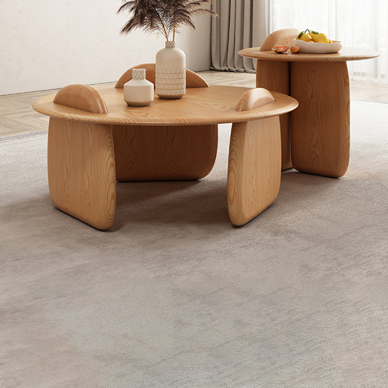 Contemporary Solid Wood Coffee Table Light Wood Coffee Cocktail Table