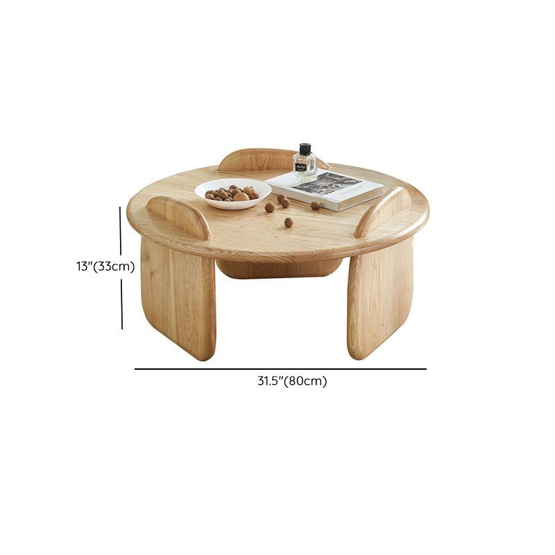 Contemporary Solid Wood Coffee Table Light Wood Coffee Cocktail Table