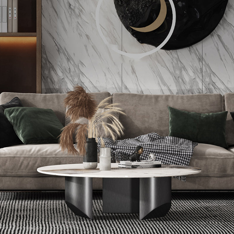 Slate Round Modern Coffee Table No Distressing Coffee Table Set